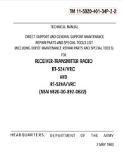 615 p. TM 11-5820-401-34P-2-2 RECEIVER-TRANSMITTER RADIO RT-524/VRC Manual on CD picture