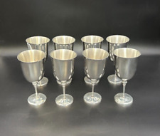 Vintage Kirk Stieff Pewter Wine / Water Goblets Set of 8 / 6.5