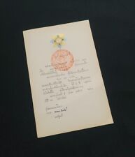 Bhumibol Adulyadej King of Thailand Signed Royal Document Thai Royalty Autograph picture