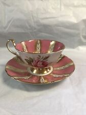 Paragon Tea Cup & Saucer Pink & White Roses Gold Garland F.176.D No Chips Crack picture