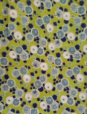 VTG 30s 40s FABRIC 34 Wide White Blue Flowers Green Quilting Dress Fabric BHTY picture