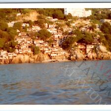1976 Hong Kong Coast Victoria Road Color Snapshot Squatters Refugee Shacks C52 picture