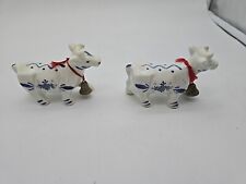 Vintage  COWS WITH BELLS ON  Salt & Pepper Shakers  --  Beautiful Set  picture