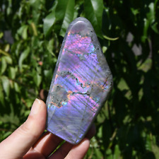 4.25in 309g Gem Purple Labradorite Crystal Freeform Tower, Super Flashy Spectrol picture