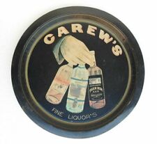 Vintage Old Antique Carew's Liquor Beer Whisky Litho Tin Tray / Plate Sign Board picture