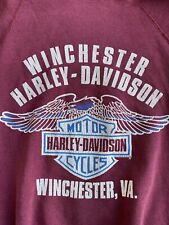 VTG Harley Davidson 1980s Sweat Shirt Wincester Virginia Sz M USA Bassett Walker picture