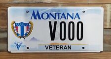 Montana expired 2000 LEGION OF VALOR - VETERAN Sample License Plate - V000 ~Flat picture
