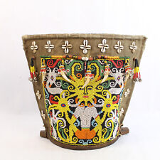 Vintage Indonesian Dayak Tribe Woven And Beaded Baby Carrier Backpack   picture
