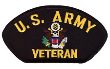 US Army Veteran  EMBROIDERED 5 inch IRON ON MILITARY PATCH  picture