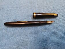 VINTAGE SHEAFFER BLACK FOUNTAIN PEN LEVER FILL FEATHER TOUCH 14K #5 NIB picture