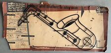 Vintage 1950s MCM Plastic Saxophone Instrument Wall Hanging Mid Century Kitsch picture