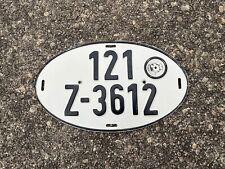 1970’s Vintage German Oval License Plate 121 Z-3612 ~ Germany picture