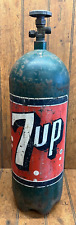 Vintage Empty 7 Up Soft Drink Soda Metal Restaurant Gas Cylinder Advertising picture