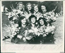 1948 Finalists For Pasadena Rose Tournament Queen Beauty Pageant Wirephoto 7X9 picture