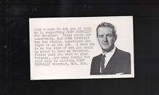 1960'S SUPPORT JOHN CONNALLY FOR TEXAS GOVERNOR  CARD picture