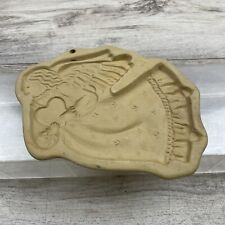 1987 Vintage Brown Bag Cookie Art Mold Angel Cooking Baking 7x5” picture
