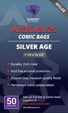 Mylar ARCHIVAL2s Comic Bags - Silver Age 50 count pack picture