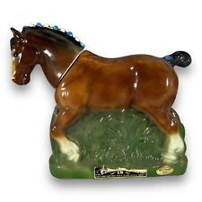 Beautiful Vtg  Ezra Brooks Heritage China  Clydesdale Horse Decanter 1974 picture
