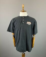 Vintage Men HARLEY DAVIDSON PETERSON'S Black Short Sleeve Polo Shirt Size XL picture