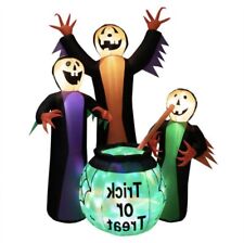 8 Feet Halloween Inflatable Witch Decor with Bright LED Lights picture