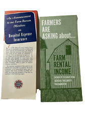 1966 Farm Bureau Insurance brochure Social Security Farm Income vintage picture