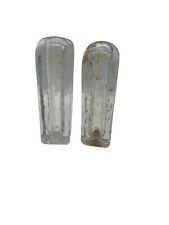 Mid Century Modern Crystal Scandinavian  Ice Glass Salt & Pepper Shakers picture