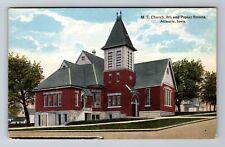 Atlantic IA-Iowa, ME Church, Religion, Antique, Vintage Souvenir Postcard picture