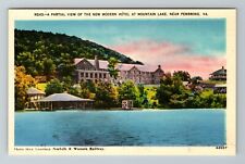 Pembroke VA-Virginia, Mountain Lake, New Modern Hotel Vintage Souvenir Postcard picture