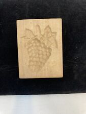 Vintage Carved Wood Springerle Cookie Stamp Mold: Bunch Of Grapes: Germany picture