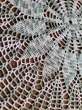 Hand Crocheted Round Grey And Lavender doily large picture