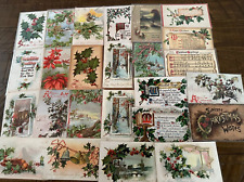 Lot of 25 ~Antique ~* TUCK*~Christmas Vintage Postcards~ 1900's~in Sleeves~k-38 picture