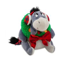 Disney Christmas Plush EEYORE  HOLIDAY Earmuff Wreath NWT 11'' H inches NEW picture