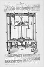 1905 BALANCE SCALES WEIGHTS VINTAGE ENGRAVING ILLUSTRATION PRINT 4 Pages picture