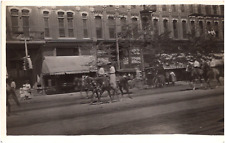 Horse Riders Outside of Opera House Garden City Kansas 1910s RPPC Postcard Photo picture