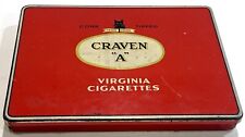 Vintage Craven A Virginia Cigarette Tin Box Case Old CARRERAS ENGLAND Canada picture