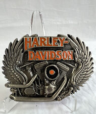 Harley-Davidson VTG ‘91 Rare Genuine Belt Buckle Baron USA Harley Engine -No Box picture