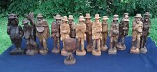 Latin America (Lot of 15) Hand Carved Wood Figures, 15