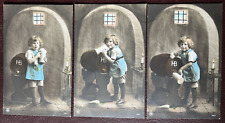 RPPC Postcard Vintage Series Antique Adorable Girl w/ Beer Photo No Comps German picture