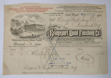 1901 Bridgeport Wood Finishing Co. Invoice Bill Receipt New Milford, Connecticut picture