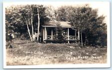 RPPC CAPE ROSIER, Harborside ME ~ Pine Lodge HIRAM BLAKE'S CAMPS 1940 Postcard picture