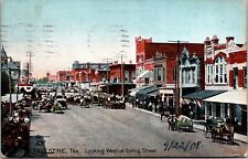 Vtg Palestine Texas TX Spring Street View Looking West 1908 Tuck Postcard picture