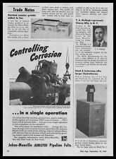 1947 Johns Manville Machine Photo Crutcher Rolfs Cummngs Houston Texas Print Ad picture