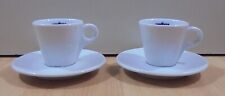 LAVAZZA ESPRESSO COFFEE ADVERTISIGN SET OF TWO CERAMIC CUPS WITH SAUCERS picture