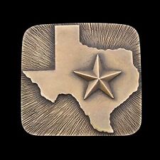 James Avery Solid Brass Texas Lone Star Vintage Belt Buckle picture