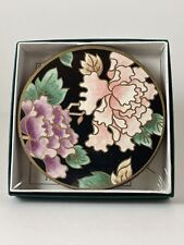 Fitz and Floyd Cloisonne Peony Set Of Four Coasters Original Box picture