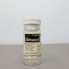 Vintage Dimacol Capsule Medicine Empty Bottle Apothecary Pharmacy picture