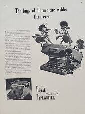 1942 Royal Typewriter  Fortune WW2 Print Ad Q1 Bugs of Borneo picture