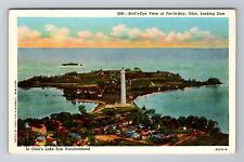 Put-In-Bay OH-Ohio, Bird's Eye Looking East, Town, Lake Erie, Vintage Postcard picture