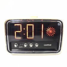 Vintage Tamura Lumitime Alarm Clock Model CC-11  Starburst 1970's Bone Color picture