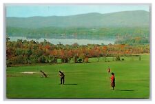 Lanesboro MA Skyline Country Club Golf Course  Pontoosuc Lake Chrome Postcard picture
